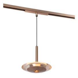 Lucide LINIAL DISC Hanglamp - 1-fase Railsysteem / Smart Railverlichting - Smart - 48V Track - 1xLED - Champagne