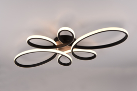 Trio lighting plafondlamp Fly led,  zwart incl. switch dimmer 83 cm