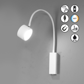 Fischer & Honsel wandlamp Flex led, wit magnetisch