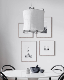 By Rydéns hanglamp Softy, zwart/wit 35 cm