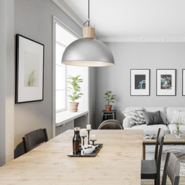 By Rydéns hanglamp Buckler, antiek zilver incl. licht bron