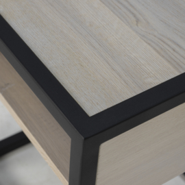 Spinder design DIVA ONE-NIGHTSTAND nachtkastje, white sand zwart