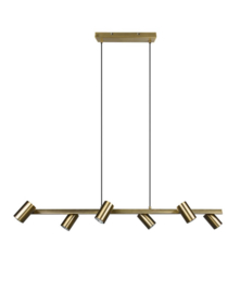 Trio lighting hanglamp Marley, 6-lichts brons