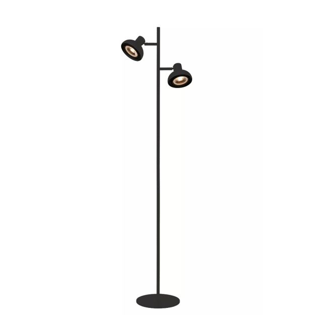 Lucide vloerlamp Sensas led, 2-lichts zwart