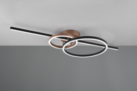Trio lighting plafondlamp Montilla led, brons incl. afstandsbediening