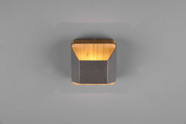 Trio lighting wandlamp Arino led, antiek nikkel incl. switch dimmer 12 cm
