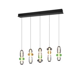 Trio lighting  hanglamp Minerva led, 5-lichts balk multicolor