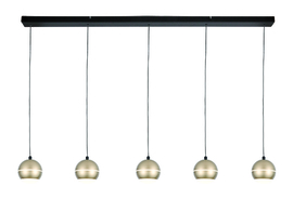 Freelight hanglamp Bilia led, 5-lichts goud