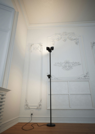 Pujol Lighting vloerlamp Trio led, 3+1 lichts mat zwart