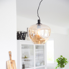 By Rydéns hanglamp Bellissimo, amber glas incl. licht bron
