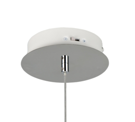 Trio lighting hanglamp Flynt led, 1-lichts transparant glas