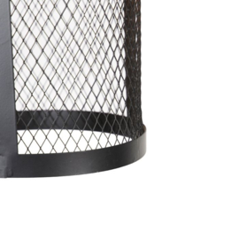 Qazqa hanglamp Cage Robusto 3-lichts zwart met hout