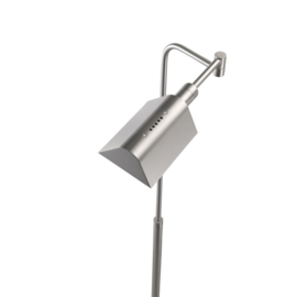 Pujol Lighting vloerlamp Del led, mat nikkel zwenkbaar