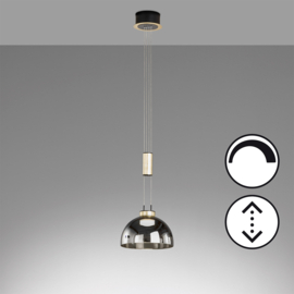 Fischer&honsel hanglamp Avignon led, zwart-goud