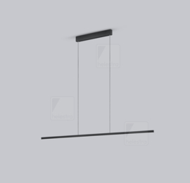 Helestra hanglamp LOOPY-EVO led, 126,5 cm mat zwart
