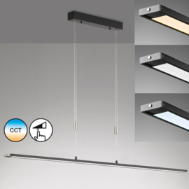 Fischer&honsel hanglamp Metz TW led, zwart incl. pushdimmer 160 cm