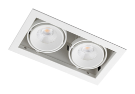 Plafondspot  inbouw BR0032W led, 2-lichts mat wit