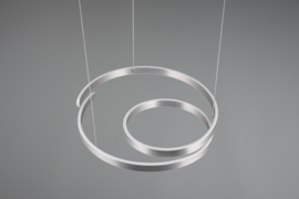 Trio lighting hanglamp Marnie led, geborsteld aluminium incl. switch dimmer