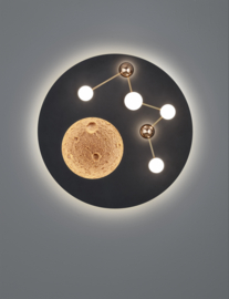Trio lighting plafondlamp Zodiac led, zwart incl. switch dimmer