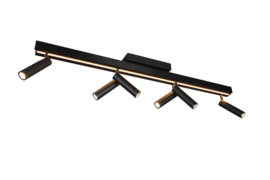 Trio lighting plafondspot  Zeno led, 6-lichts zwart