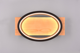 Trio lighting wandlamp Barca led, mat zwart incl. switch dimmer