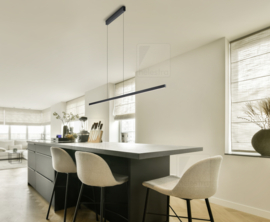 Helestra  hanglamp LOOPY-EVO led, 126,5 cm mat zwart