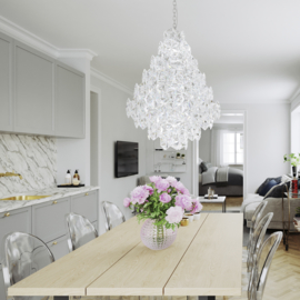 By Rydéns hanglamp Monarque, chroom met acryl glas incl. licht bron