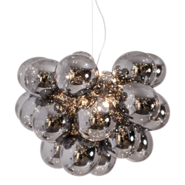 By Rydéns hanglamp Gross Grande, 8-lichts met smoke grey glas incl. ledbron