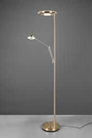 Trio lighting vloerlamp Barrie led, 2-lichts mat messing