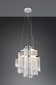 Trio lighting hanglamp Pomp, chroom incl. switch dimmer 38 cm