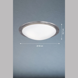 Fischer & Honsel plafondlamp Nantes led, antiek nikkel 50 cm