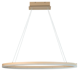 Fischer&Honsel  hanglamp Silvio led, ovaal zandkleur