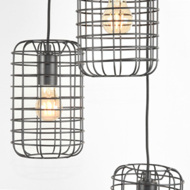 Label 51 hanglamp Solido, 3-Lichts zwart