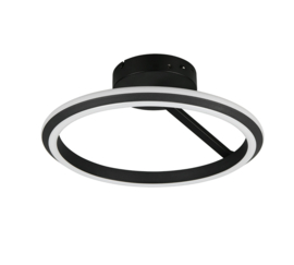 Trio-lighting plafondlamp Amador led, mat zwart-incl. switchdimmer