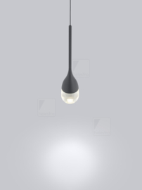 Helestra hanglamp Endo led 1-lichts, mat zwart
