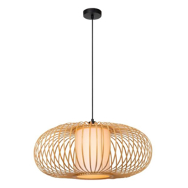Lucide THULINE - Hanglamp - Ø 60 cm, lichte houtlook