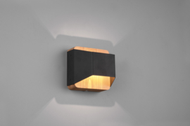 Trio lighting wandlamp Arino led, mat zwart incl. switch dimmer 12 cm
