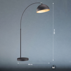 Fischer & Honsel vloerlamp Leitung, zwart