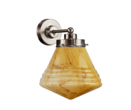 Old timerlight wandlamp Philips, licht marmer glas