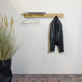 Spinder design Kapstok Noa 1, rvs met eiken