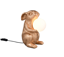 Trio-lighting tafellamp Rabbit, goud kleurig