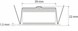 Berla plafondspot  inbouw BR0041B led, zwart incl. driver IP44