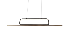 Trio lighting hanglamp Aick led, mat zwart met switch dimmer