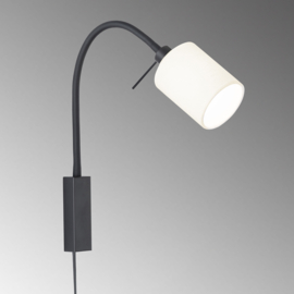 Fischer & Honsel wandlamp Flex Maui led, mat zwart met wit