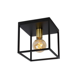 Lucide plafondlamp Ruben, zwart 22 cm