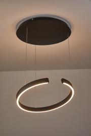Light trend hanglamp Lux-Circle led,  zwart 80 cm