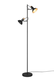 Trio lighting vloerlamp Roxie, zwart met goud