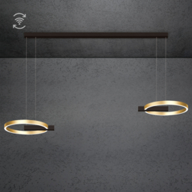 Escale hanglamp Midnight double led · 40 cm (174 cm) Funk zwart-goud