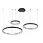 Lucide hanglamp Vidal led, 3-lichts zwart 78 cm
