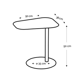 Spinder design Bijzettafel Noora, zwart